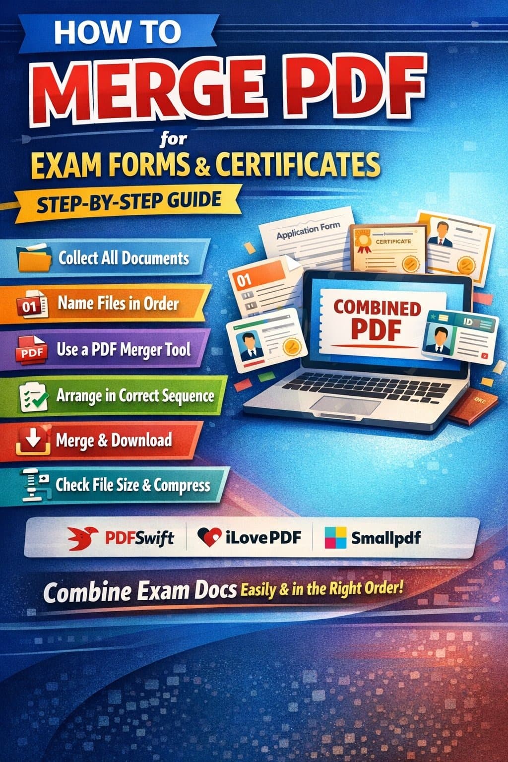 How to Merge PDF for Exam Forms & Certificates (Step-by-Step)