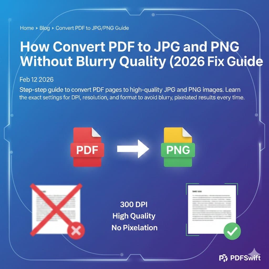 How to Convert PDF to JPG and PNG Without Blurry Quality (2026 Fix Guide)