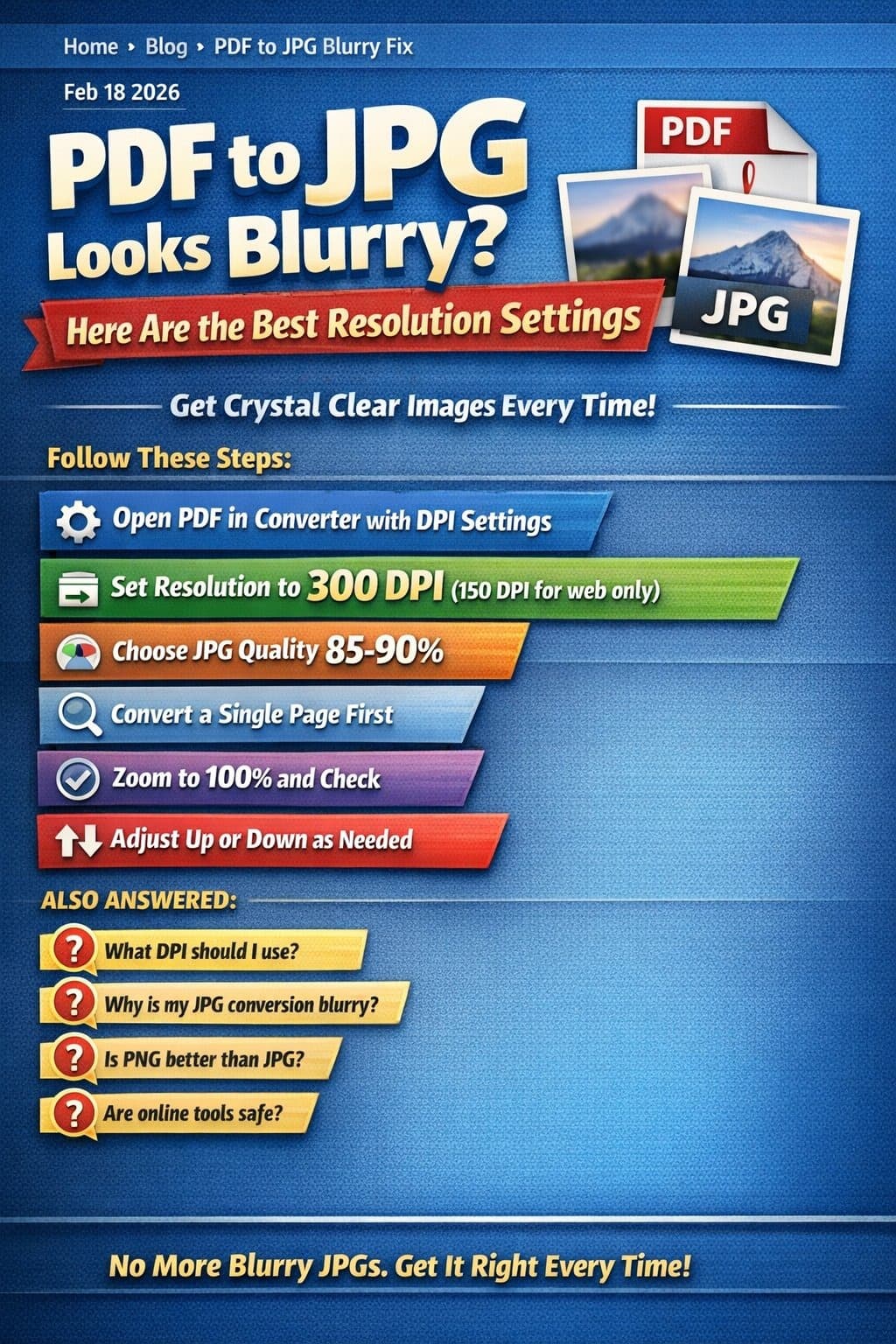 PDF to JPG Looks Blurry? Here Are the Best Resolution Settings